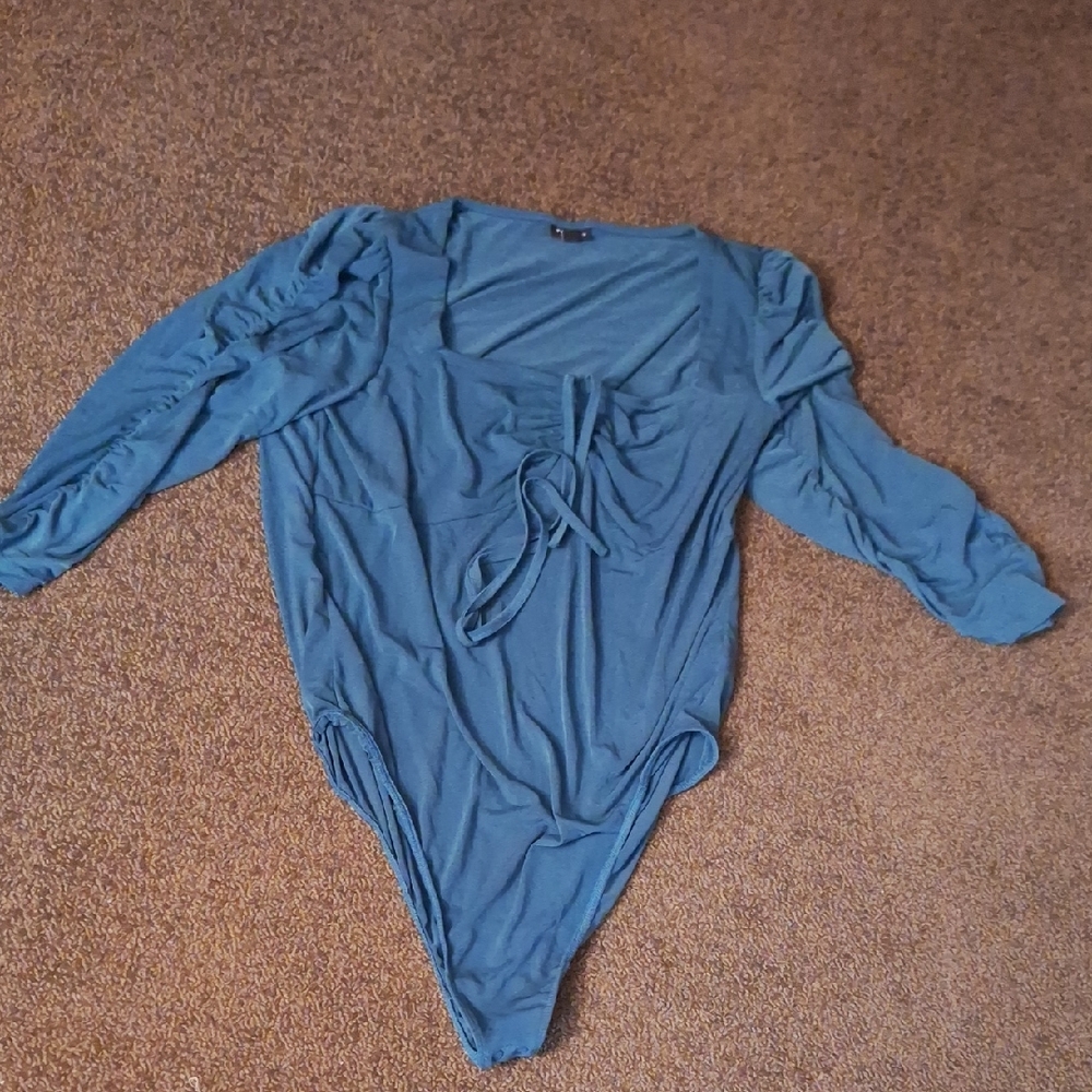 Torrid Blue Ruched Blouse